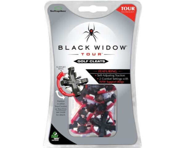 softspikes black widow tour fast twist golf spikes 16 pack