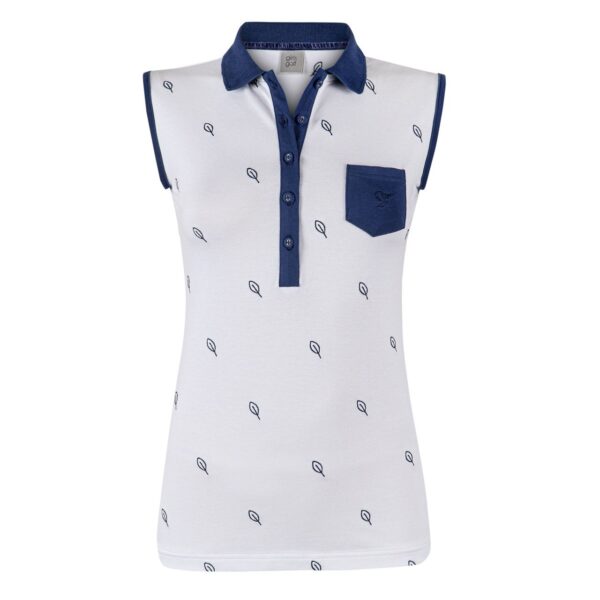 Girls Golf Little Leaves Sleeveless Polo Damen