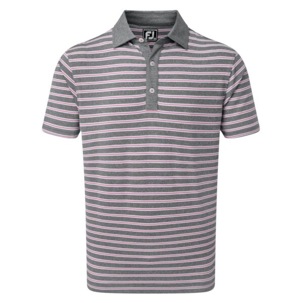 Footjoy Heather Lisle with Stripes Polo Herren navy/weiß/lila