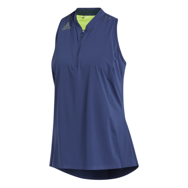 adidas Perforated Color Pop Sleeveless Polo Damen blau